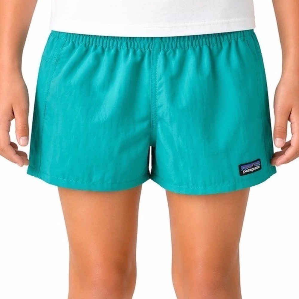 Patagonia Kids' 4" Baggies Shorts Unlined Subtidal Blue Large (12) NWT